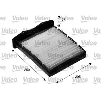 Filtre, air de l'habitacle VALEO 698817