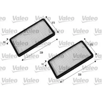 Filtre, air de l'habitacle VALEO 698856