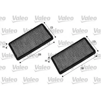Filtre, air de l'habitacle VALEO 698857