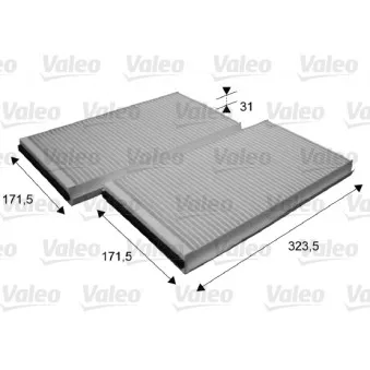 Filtre, air de l'habitacle VALEO 698863