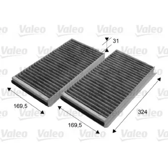 Filtre, air de l'habitacle VALEO 698864