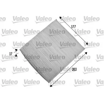 Filtre, air de l'habitacle VALEO 698866