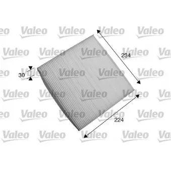 Filtre, air de l'habitacle VALEO 698868