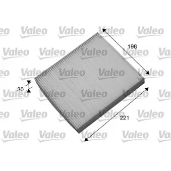 Filtre, air de l'habitacle VALEO 698869