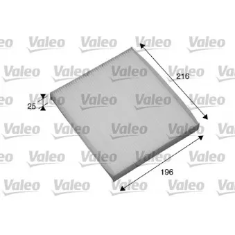 Filtre, air de l'habitacle VALEO 698870
