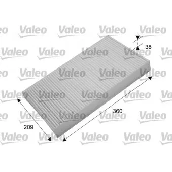 Filtre, air de l'habitacle VALEO 698871