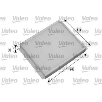Filtre, air de l'habitacle VALEO 698876