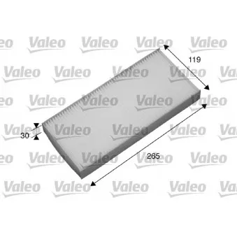 Filtre, air de l'habitacle VALEO 698878
