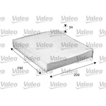 Filtre, air de l'habitacle VALEO 698882