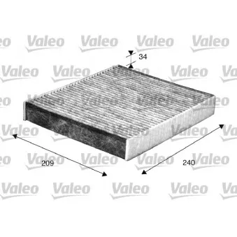 Filtre, air de l'habitacle VALEO 698883