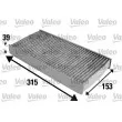 Filtre, air de l'habitacle VALEO 698884 - Visuel 1