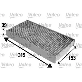 Filtre, air de l'habitacle VALEO 698884