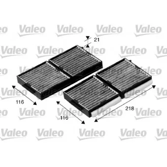Filtre, air de l'habitacle VALEO 698890