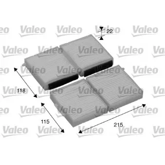 Filtre, air de l'habitacle VALEO 698891