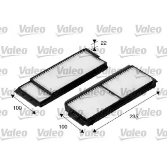 Filtre, air de l'habitacle VALEO 698892