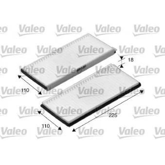 Filtre, air de l'habitacle VALEO 698894