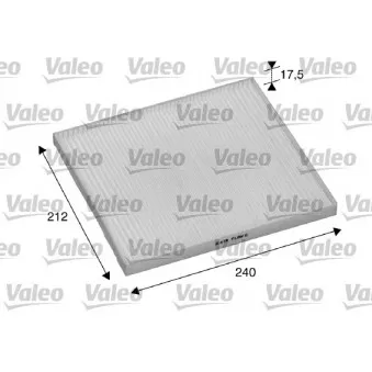 Filtre, air de l'habitacle VALEO 698895