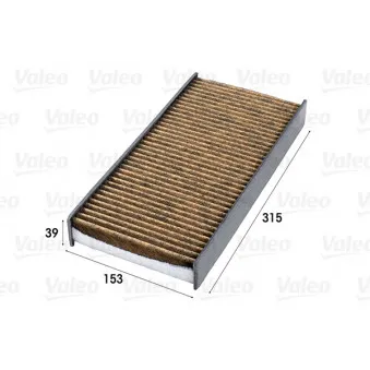 Filtre, air de l'habitacle VALEO 701002