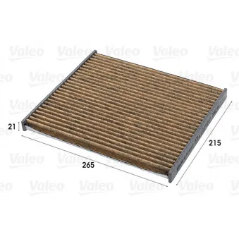 Filtre, air de l'habitacle VALEO 701003