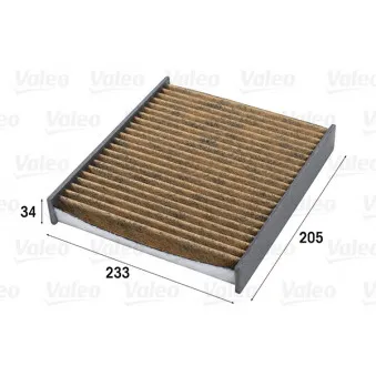 Filtre, air de l'habitacle VALEO 701011