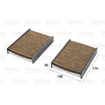 Filtre, air de l'habitacle VALEO 701017