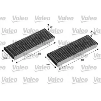 Filtre, air de l'habitacle VALEO 715501