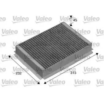 Filtre, air de l'habitacle VALEO