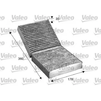 Filtre, air de l'habitacle VALEO 715508
