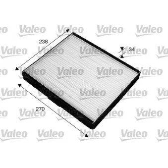 Filtre, air de l'habitacle VALEO 715517