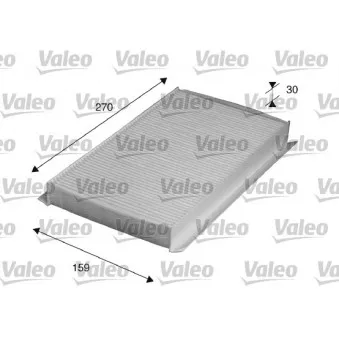 Filtre, air de l'habitacle VALEO 715518