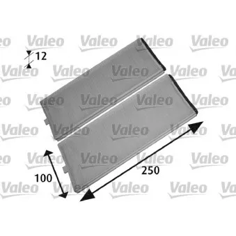 Filtre, air de l'habitacle VALEO 715525