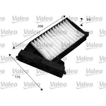 Filtre, air de l'habitacle VALEO 715528