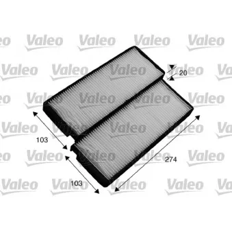 Filtre, air de l'habitacle VALEO 715536