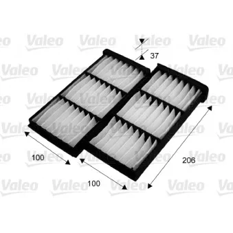 Filtre, air de l'habitacle VALEO 715545