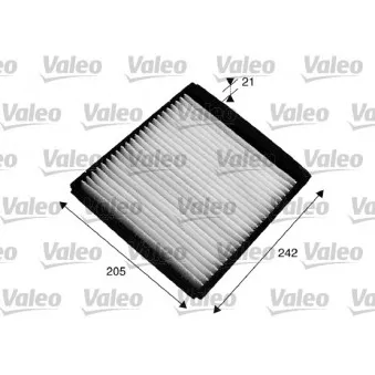 Filtre, air de l'habitacle VALEO 715549