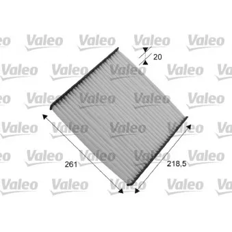 Filtre, air de l'habitacle VALEO 715552