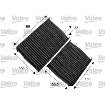 Filtre, air de l'habitacle VALEO 715557