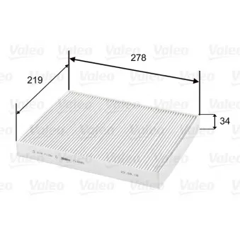 Filtre, air de l'habitacle VALEO 715581
