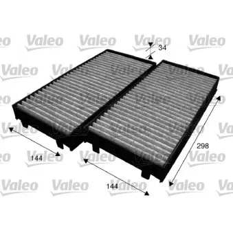 Filtre, air de l'habitacle VALEO 715584