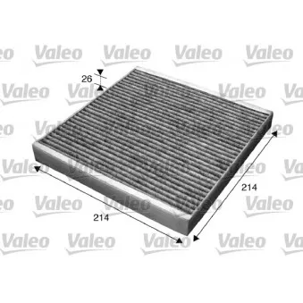 Filtre, air de l'habitacle VALEO 715608