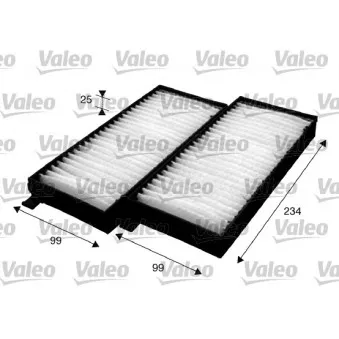 Filtre, air de l'habitacle VALEO 715624