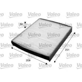 Filtre, air de l'habitacle VALEO 715627