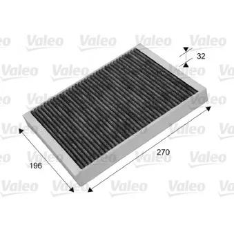 Filtre, air de l'habitacle VALEO 715635