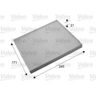 Filtre, air de l'habitacle VALEO 715638