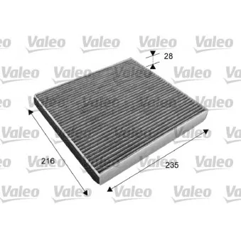 Filtre, air de l'habitacle VALEO 715641