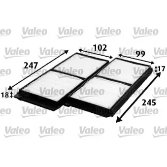 Filtre, air de l'habitacle VALEO 715642
