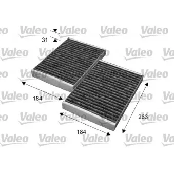 Filtre, air de l'habitacle VALEO 715643
