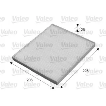 Filtre, air de l'habitacle VALEO 715645