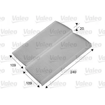 Filtre, air de l'habitacle VALEO 715649