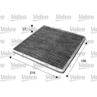 Filtre, air de l'habitacle VALEO 715650